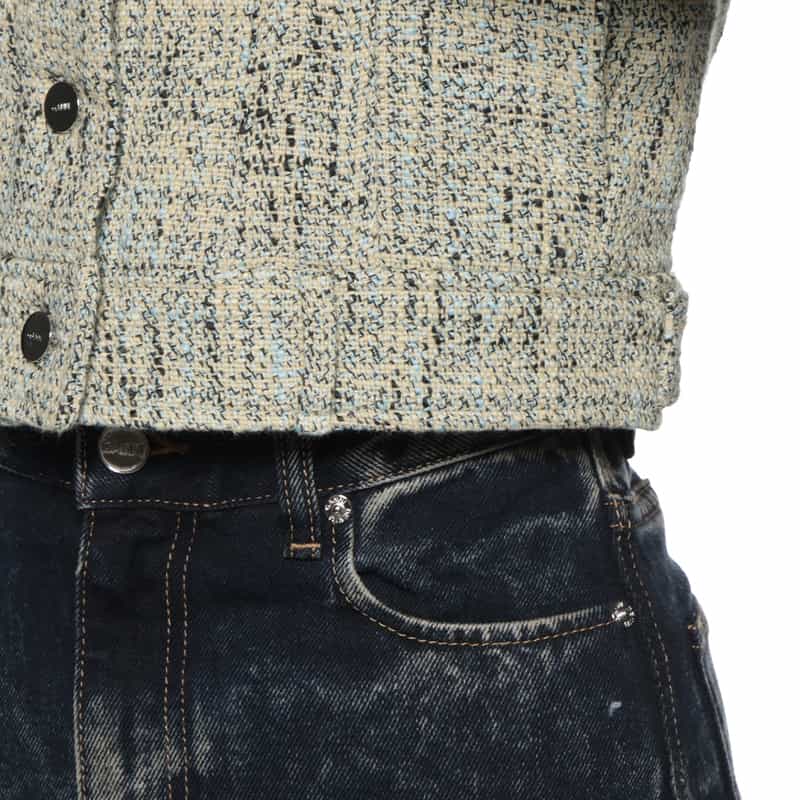 GANNI GANNI＜ガニー＞ コットンツイードジャケット BLUE