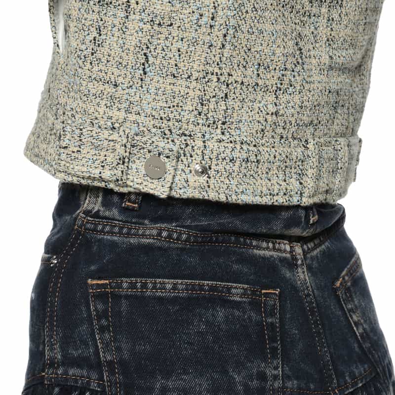 GANNI GANNI＜ガニー＞ コットンツイードジャケット BLUE