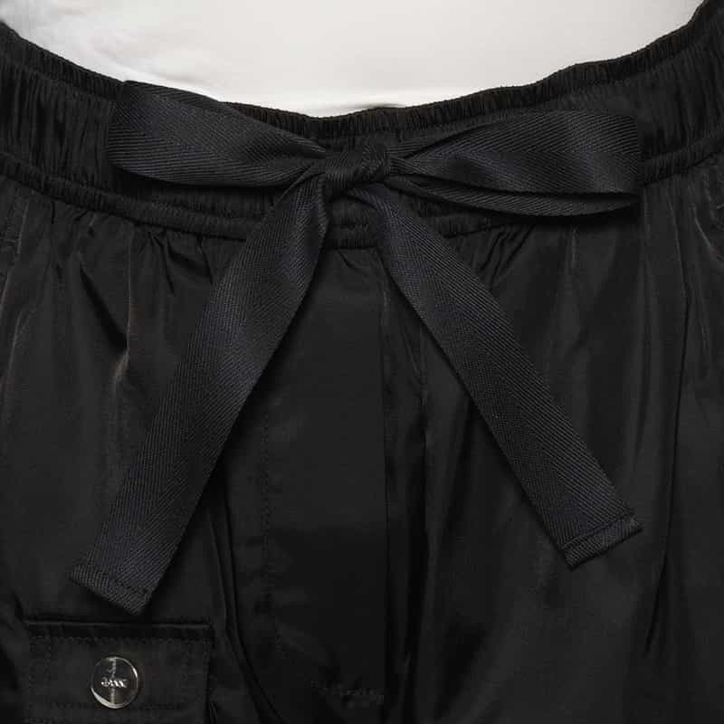 GANNI GANNI＜ガニー＞ ドローストリングワイドパンツ BLACK