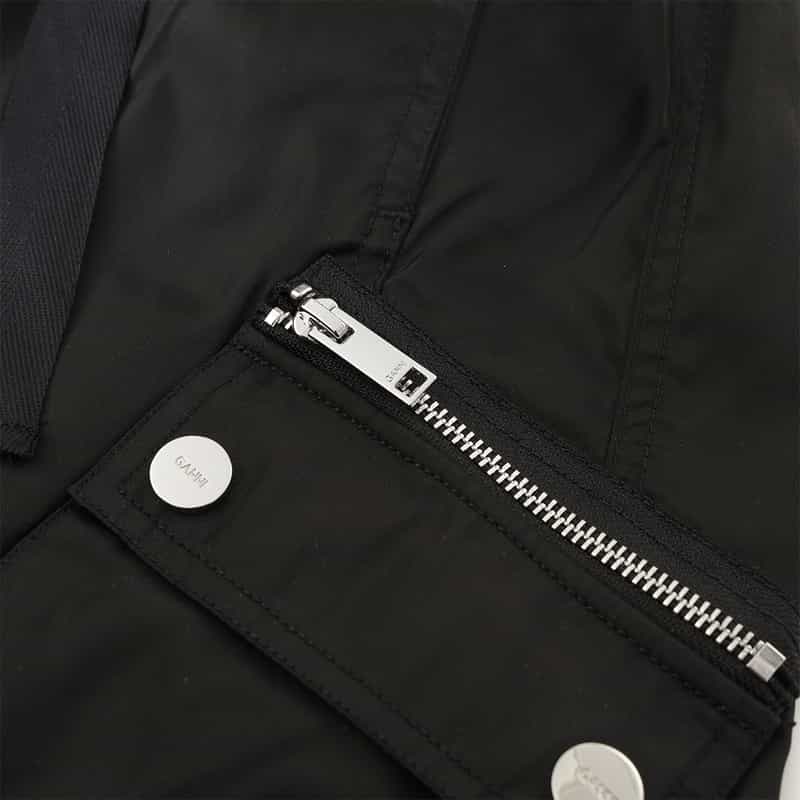 GANNI GANNI＜ガニー＞ ドローストリングワイドパンツ BLACK