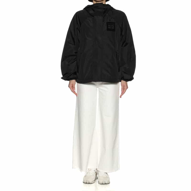 GANNI GANNI＜ガニー＞ フード付きナイロンジャケット BLACK