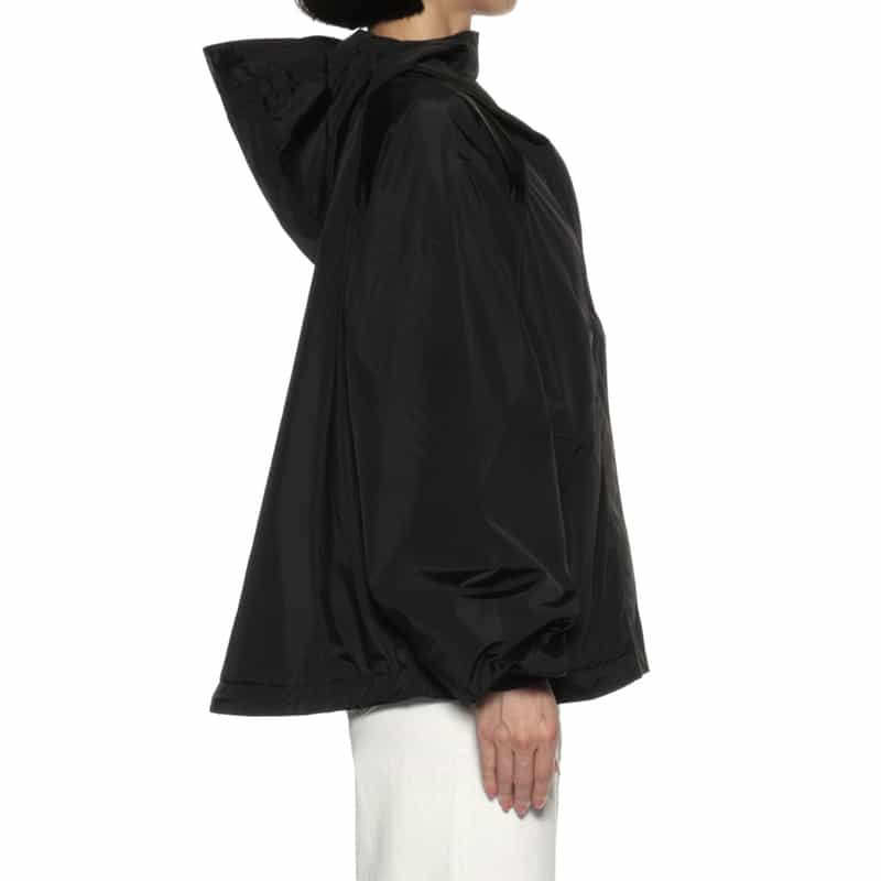 GANNI GANNI＜ガニー＞ フード付きナイロンジャケット BLACK