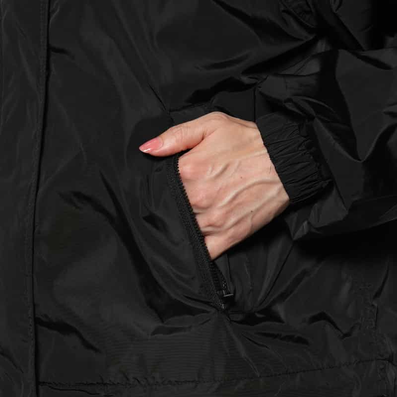 GANNI GANNI＜ガニー＞ フード付きナイロンジャケット BLACK