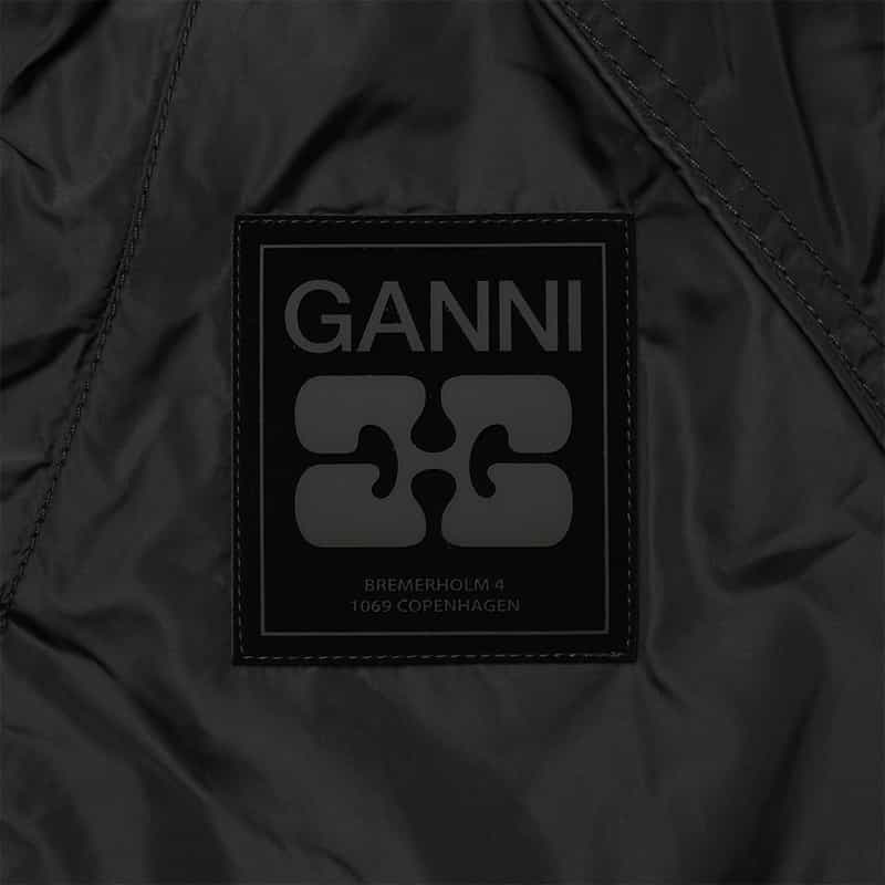 GANNI GANNI＜ガニー＞ フード付きナイロンジャケット BLACK