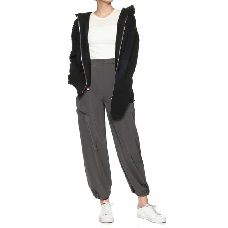 JW ANDERSON JW ANDERSON＜ジェイダブリュアンダーソン＞ジップアップニットパーカー BLACK