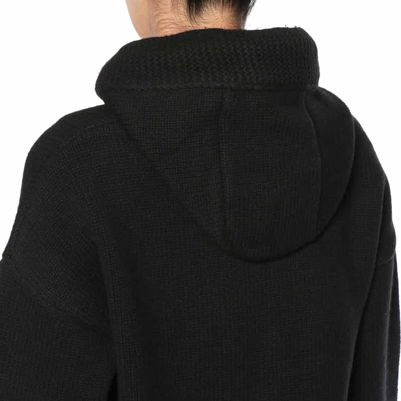 JW ANDERSON JW ANDERSON＜ジェイダブリュアンダーソン＞ジップアップニットパーカー BLACK