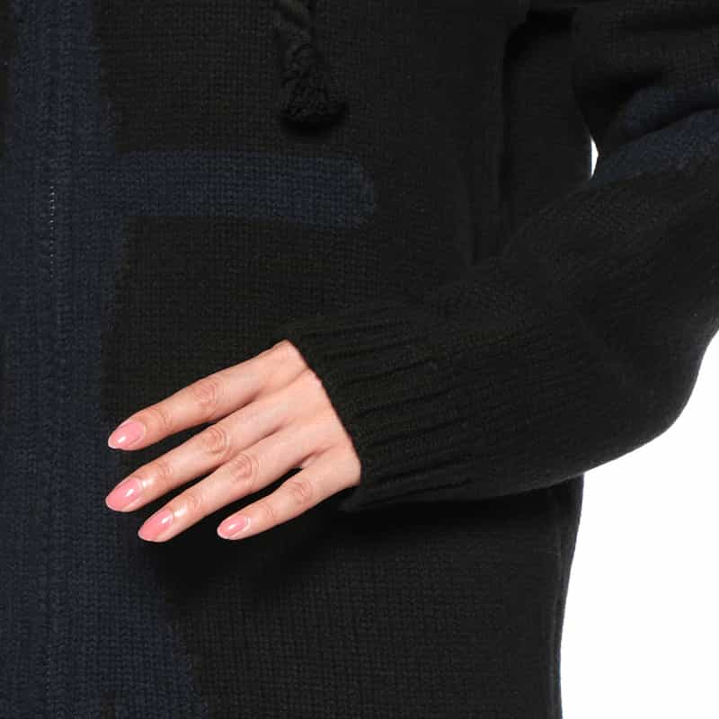 JW ANDERSON JW ANDERSON＜ジェイダブリュアンダーソン＞ジップアップニットパーカー BLACK