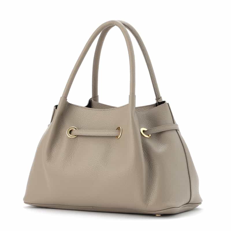 VIOLAD’ORO VIOLAD’ORO ＜ヴィオラドーロ＞ ベルト付きレザートートバッグ TAUPE