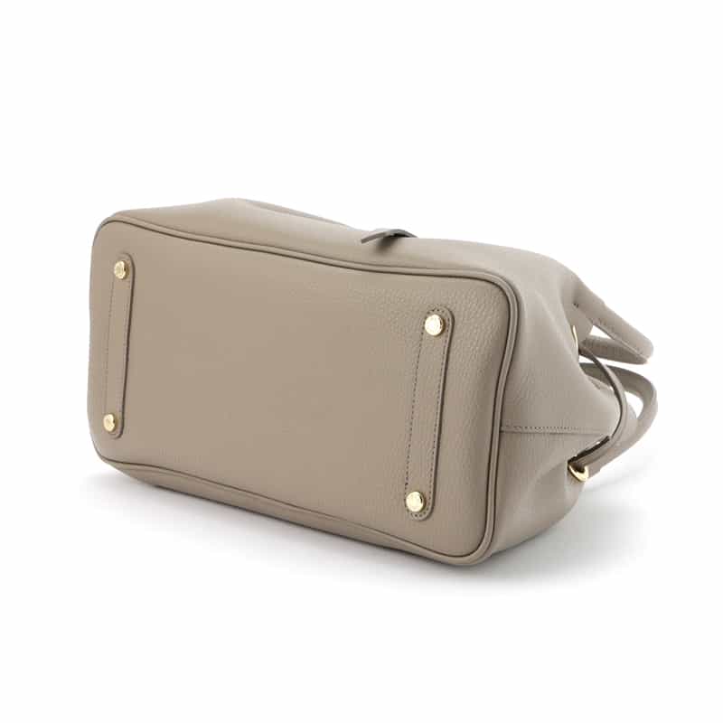 VIOLAD’ORO VIOLAD’ORO ＜ヴィオラドーロ＞ ベルト付きレザートートバッグ TAUPE