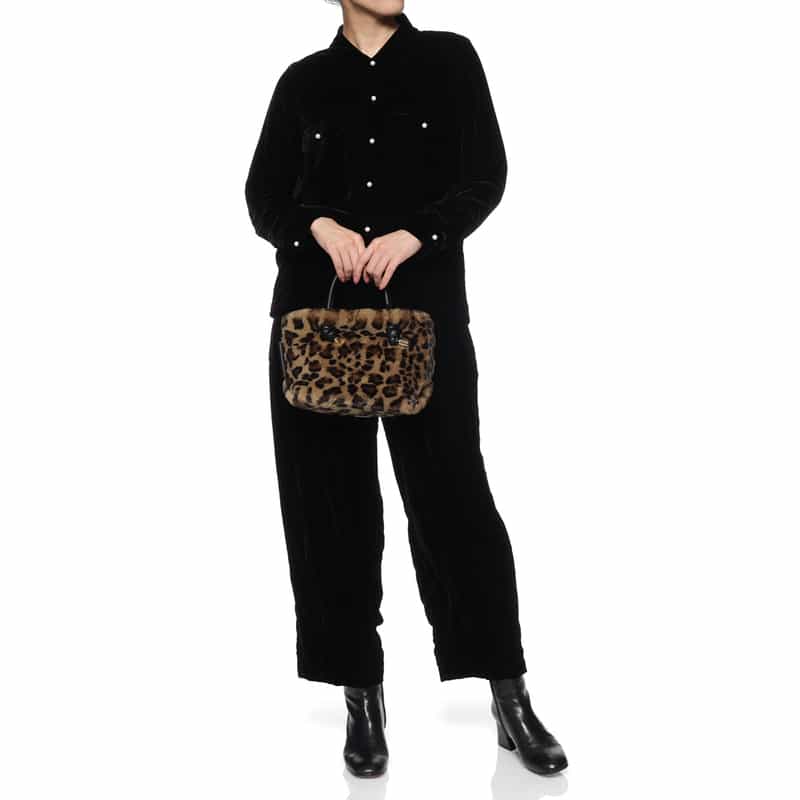 VIOLAD’ORO VIOLAD’ORO ＜ヴィオラドーロ＞ フェイクファー2WAYミニトートバッグ BROWN