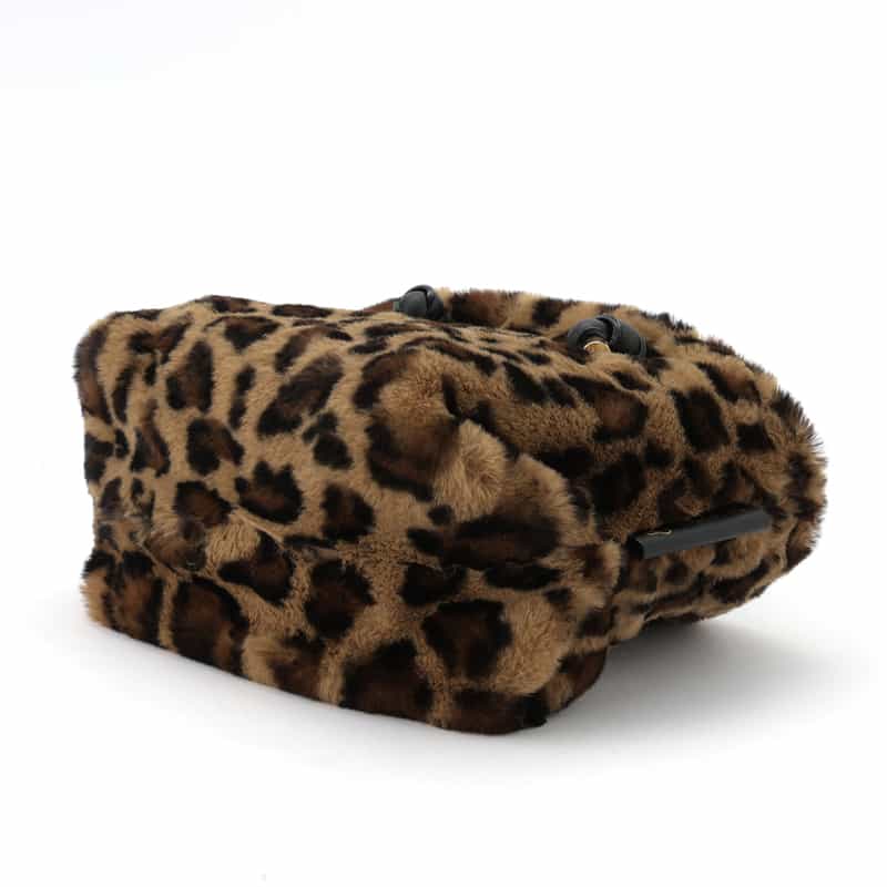 VIOLAD’ORO VIOLAD’ORO ＜ヴィオラドーロ＞ フェイクファー2WAYミニトートバッグ BROWN