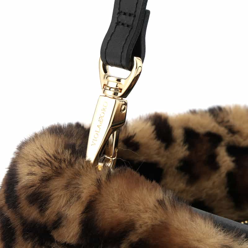 VIOLAD’ORO VIOLAD’ORO ＜ヴィオラドーロ＞ フェイクファー2WAYミニトートバッグ BROWN