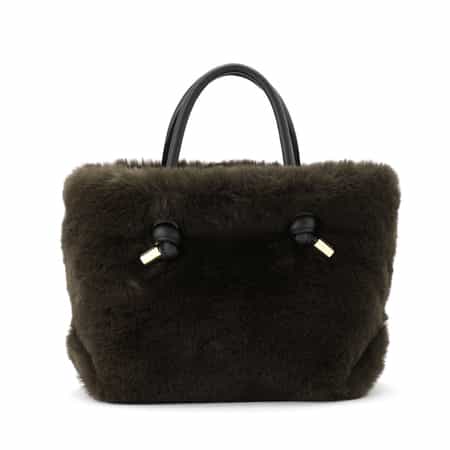 VIOLAD’ORO ＜ヴィオラドーロ＞ フェイクファー2WAYミニトートバッグ