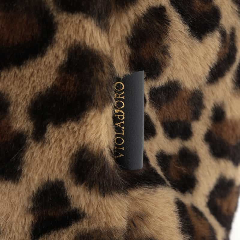 VIOLAD’ORO VIOLAD’ORO ＜ヴィオラドーロ＞ フェイクファーチェーンショルダーバッグ BROWN