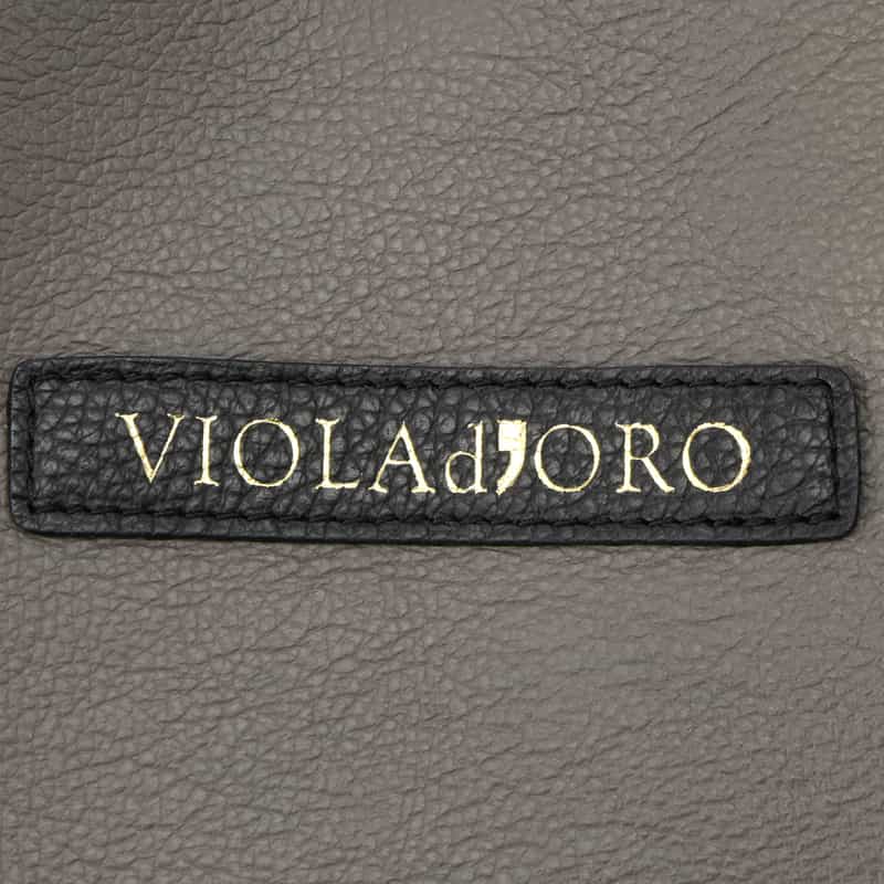 VIOLAD’ORO VIOLAD’ORO ＜ヴィオラドーロ＞ フェイクムートンコンビネーション ショルダーバッグ DARK GRAY