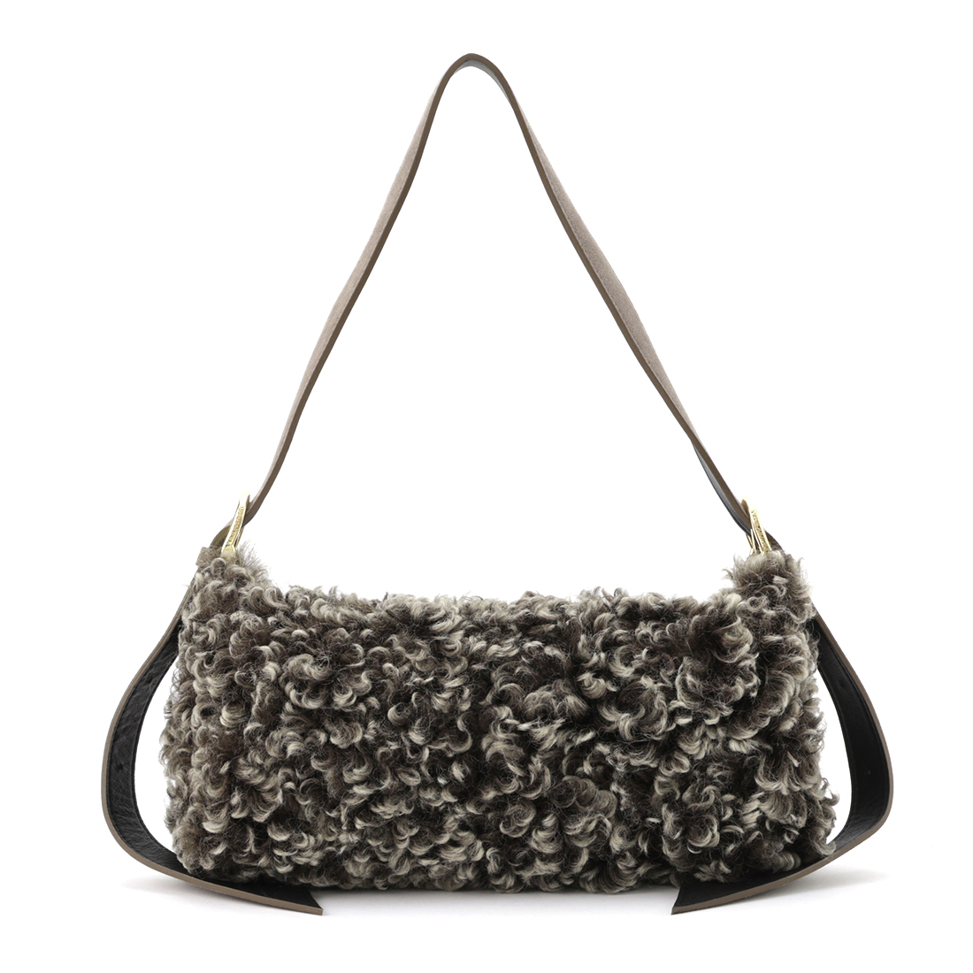 VIOLAD’ORO ＜ヴィオラドーロ＞ フェイクファー付きショルダーバッグ