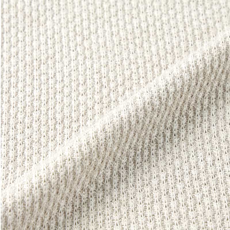 BARNEYS NEW YORK 鹿の子素材クルーネックニットプルオーバー WHITE