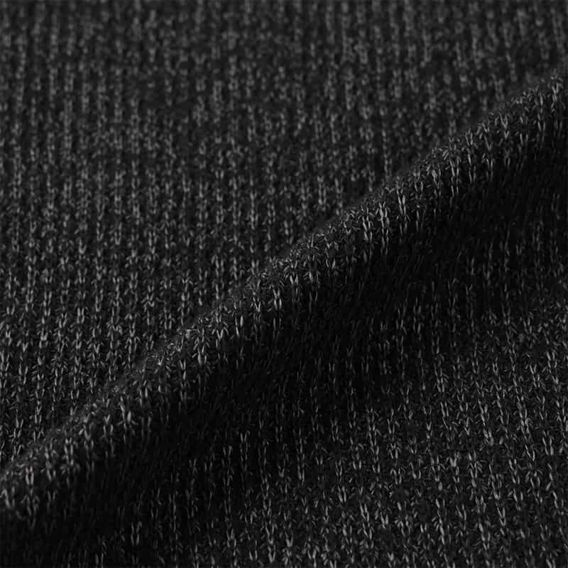 BARNEYS NEW YORK 鹿の子素材クルーネックニットプルオーバー BLACK