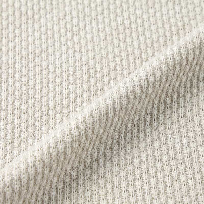 BARNEYS NEW YORK 鹿の子素材ジップアップニットカーディガン WHITE