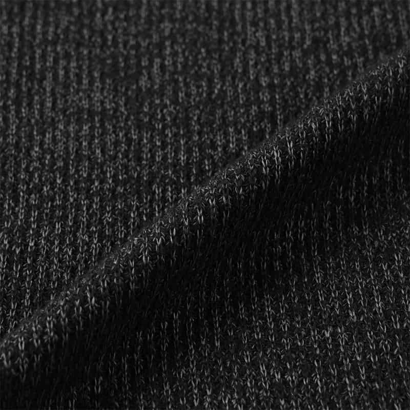 BARNEYS NEW YORK 鹿の子素材ジップアップニットカーディガン BLACK