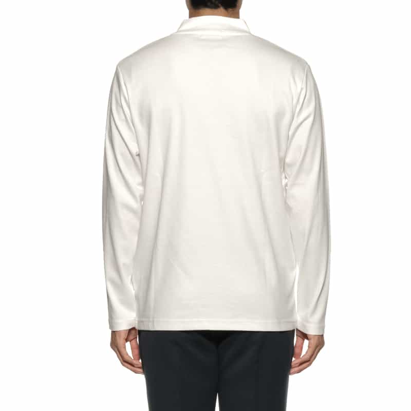 BARNEYS NEW YORK モックネックTシャツ WHITE