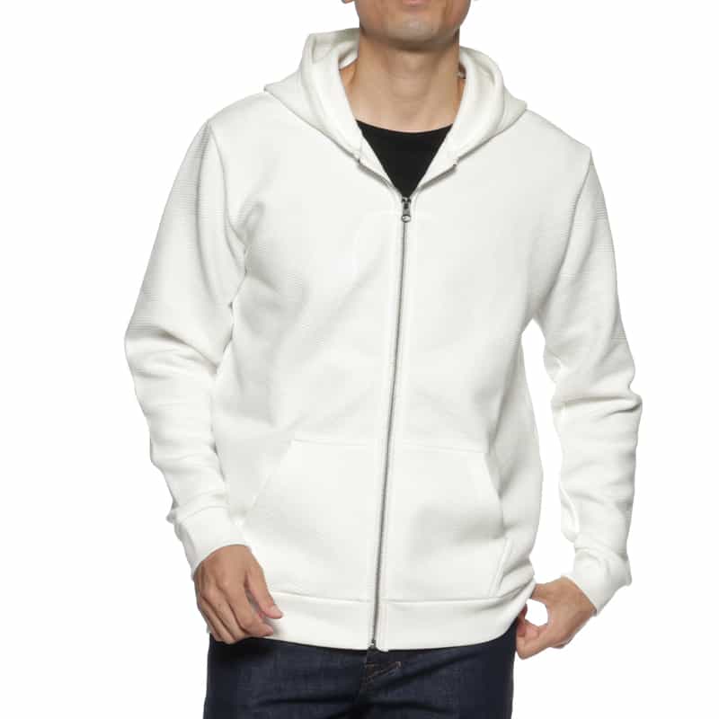 BARNEYS NEW YORK ジップアップパーカー WHITE