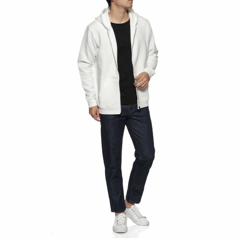 BARNEYS NEW YORK ジップアップパーカー WHITE