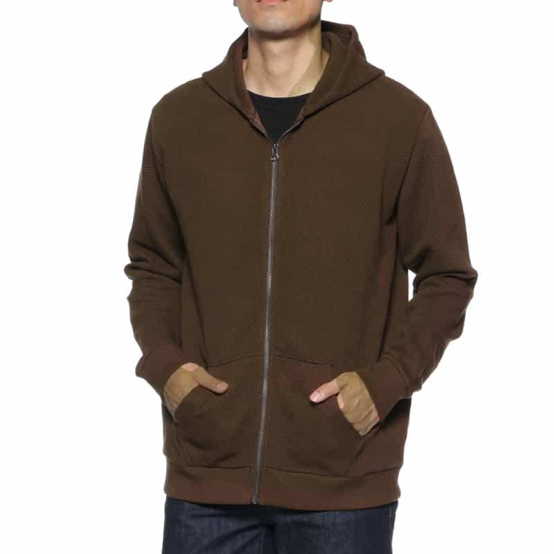 BARNEYS NEW YORK ジップアップパーカー BROWN