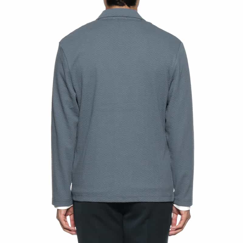 BARNEYS NEW YORK ヘリンボーン柄カットソージャケット BLUE