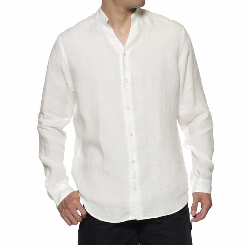 FIGARET FIGARET＜フィガレ＞"CARL" リネンシャツ（フランスサイズ） WHITE