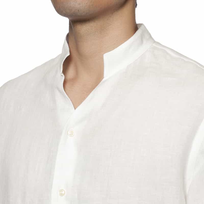 FIGARET FIGARET＜フィガレ＞"CARL" リネンシャツ（フランスサイズ） WHITE