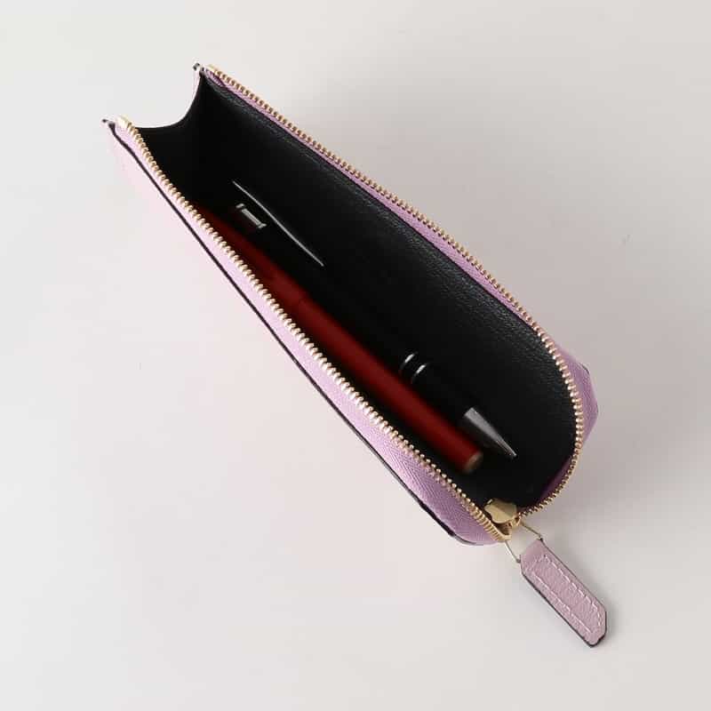 L’ARCOBALENO L'ARCOBALENO＜ラルコバレーノ＞ レザーペンケース"LA907GT" LILAC