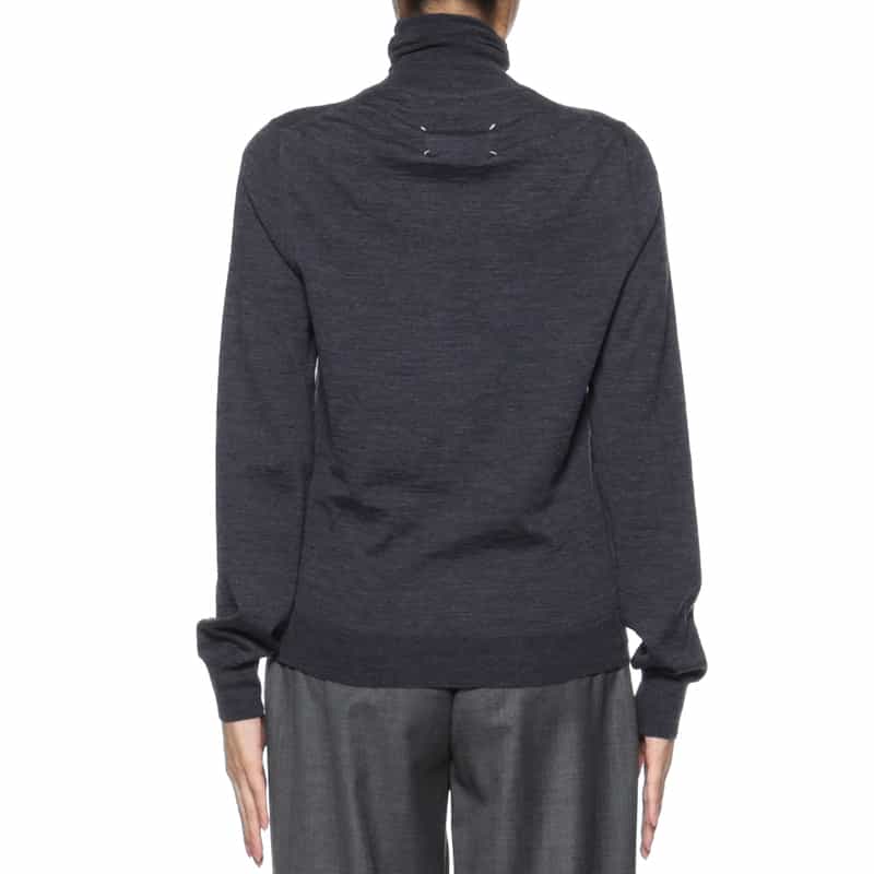 MAISON MARGIELA MAISON MARGLELA＜メゾンマルジェラ＞ タートルネック ウールニットプルオーバー NAVY