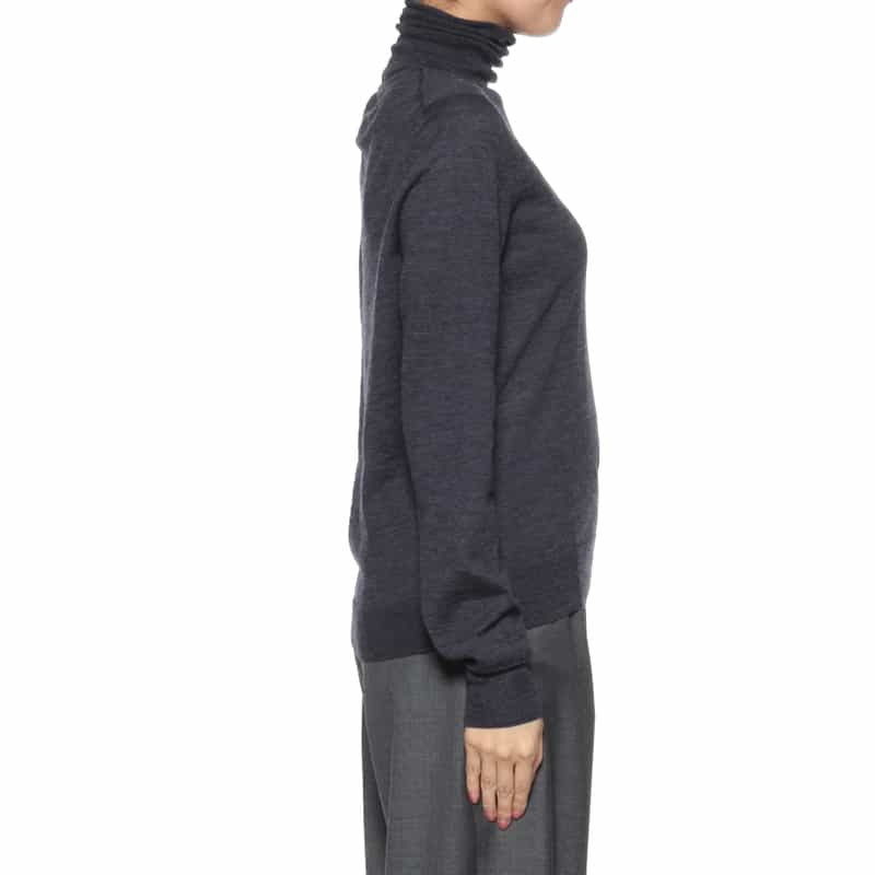 MAISON MARGIELA MAISON MARGLELA＜メゾンマルジェラ＞ タートルネック ウールニットプルオーバー NAVY