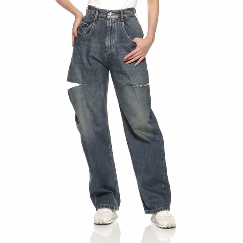 MAISON MARGIELA MAISON MARGLELA＜メゾンマルジェラ＞ カットオフ5ポケットデニムパンツ NAVY