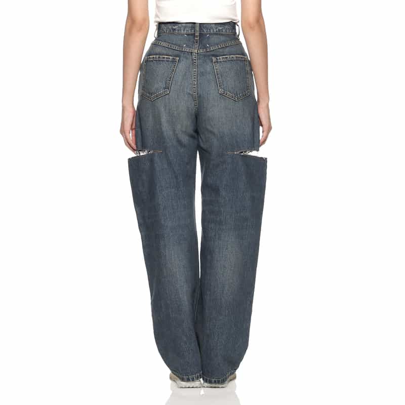 MAISON MARGIELA MAISON MARGLELA＜メゾンマルジェラ＞ カットオフ5ポケットデニムパンツ NAVY