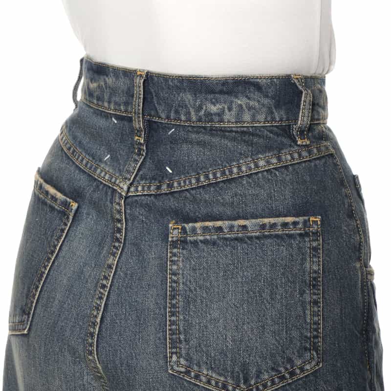 MAISON MARGIELA MAISON MARGLELA＜メゾンマルジェラ＞ カットオフ5ポケットデニムパンツ NAVY