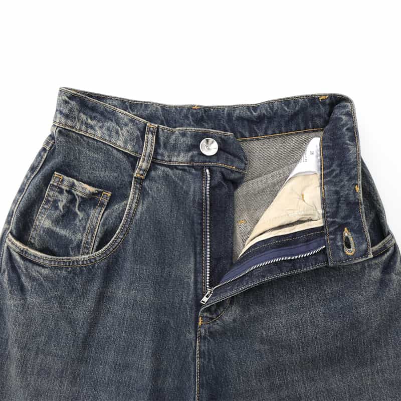 MAISON MARGIELA MAISON MARGLELA＜メゾンマルジェラ＞ カットオフ5ポケットデニムパンツ NAVY