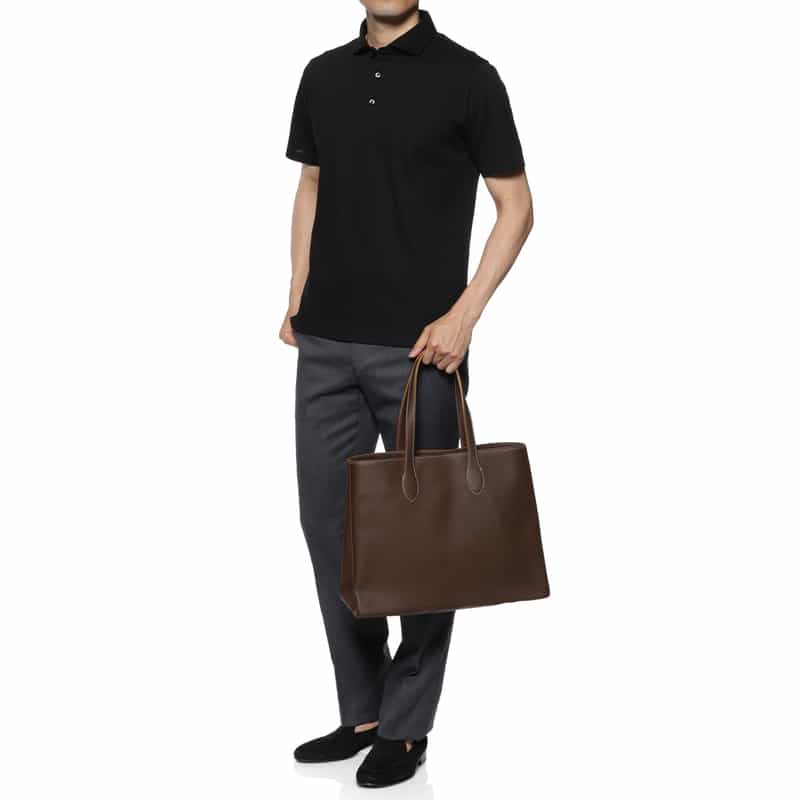 IL MICIO ILMICIO＜イルミーチョ＞　レザートートバッグ（M） DARK BROWN