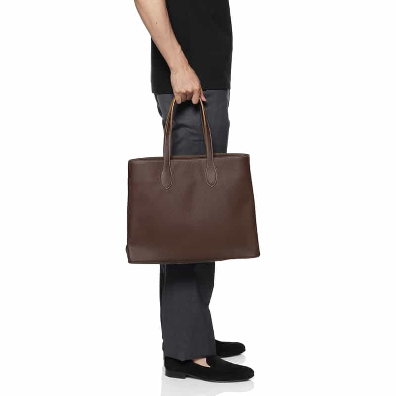 IL MICIO ILMICIO＜イルミーチョ＞　レザートートバッグ（M） DARK BROWN