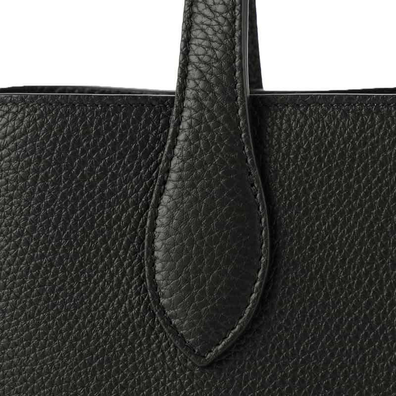 IL MICIO ILMICIO＜イルミーチョ＞　レザートートバッグ（S） BLACK