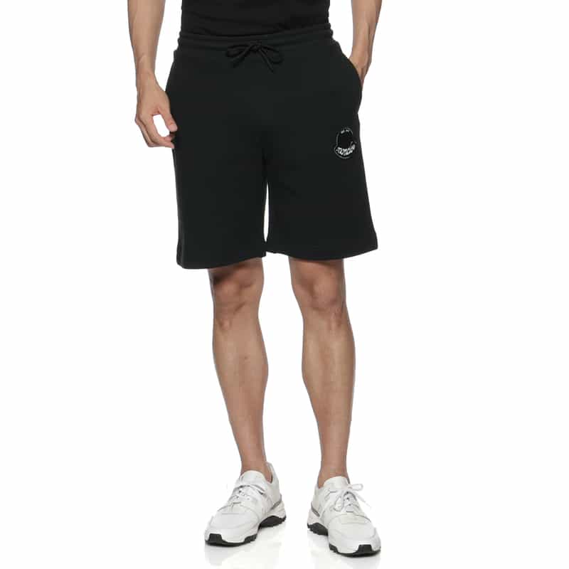 MONCLER MONCLER＜モンクレール＞ ロゴパッチ付ショーツ BLACK