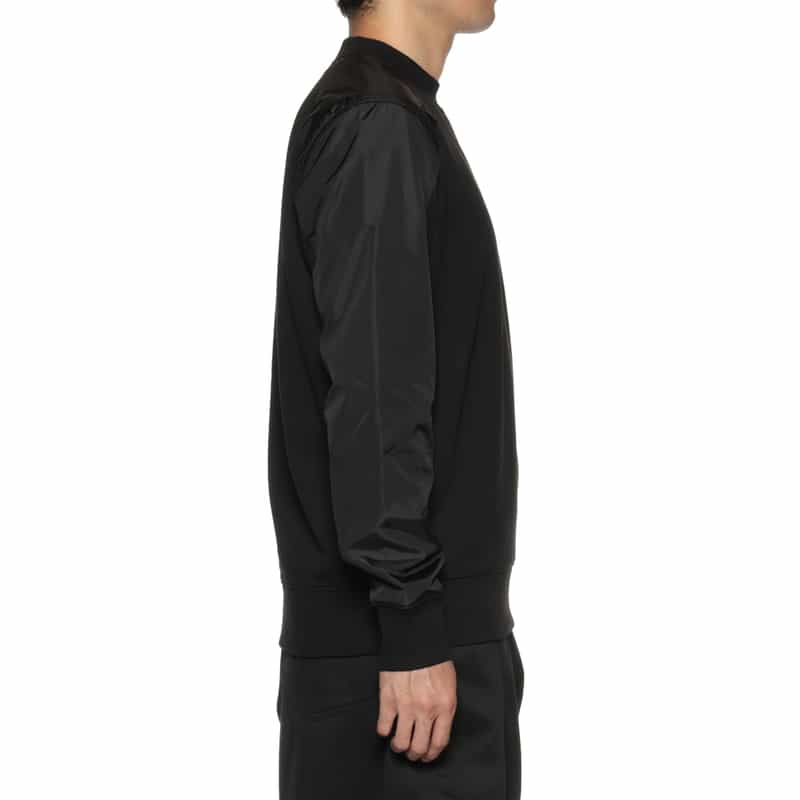 MONCLER MONCLER＜モンクレール＞ ロゴパッチ付スウェットプルオーバー BLACK