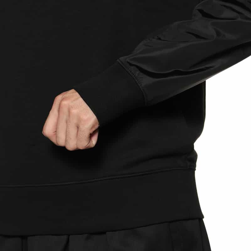 MONCLER MONCLER＜モンクレール＞ ロゴパッチ付スウェットプルオーバー BLACK