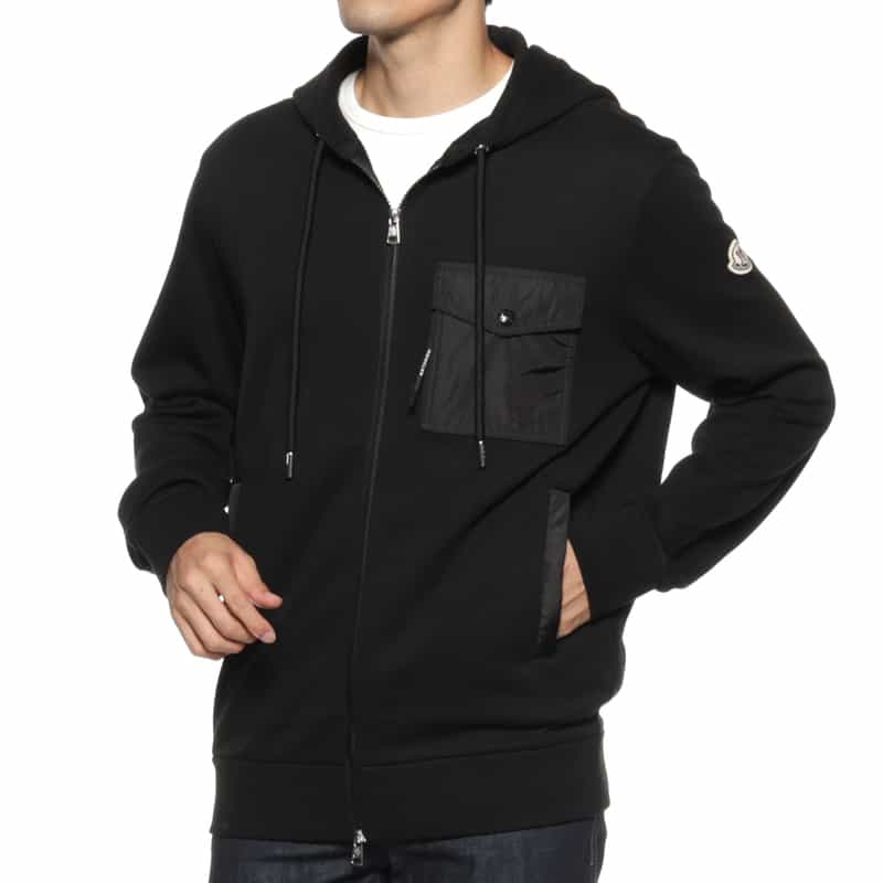 MONCLER MONCLER＜モンクレール＞ ジップアップスウェットフーディ BLACK
