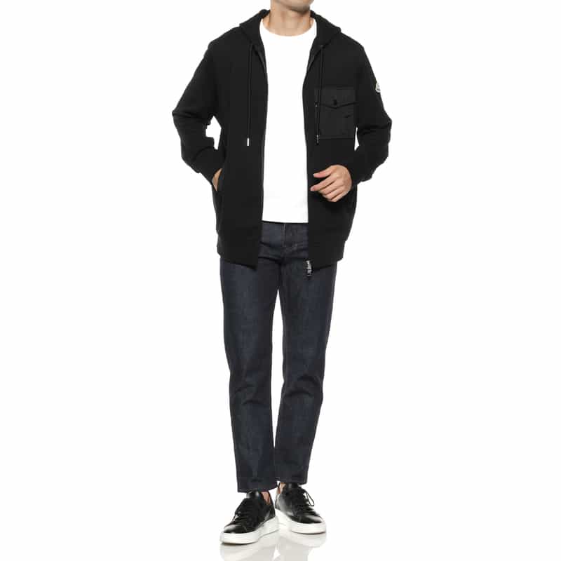 MONCLER MONCLER＜モンクレール＞ ジップアップスウェットフーディ BLACK