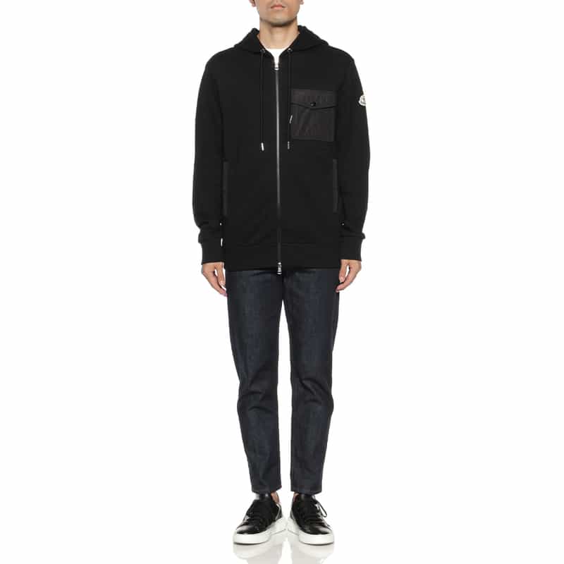 MONCLER MONCLER＜モンクレール＞ ジップアップスウェットフーディ BLACK