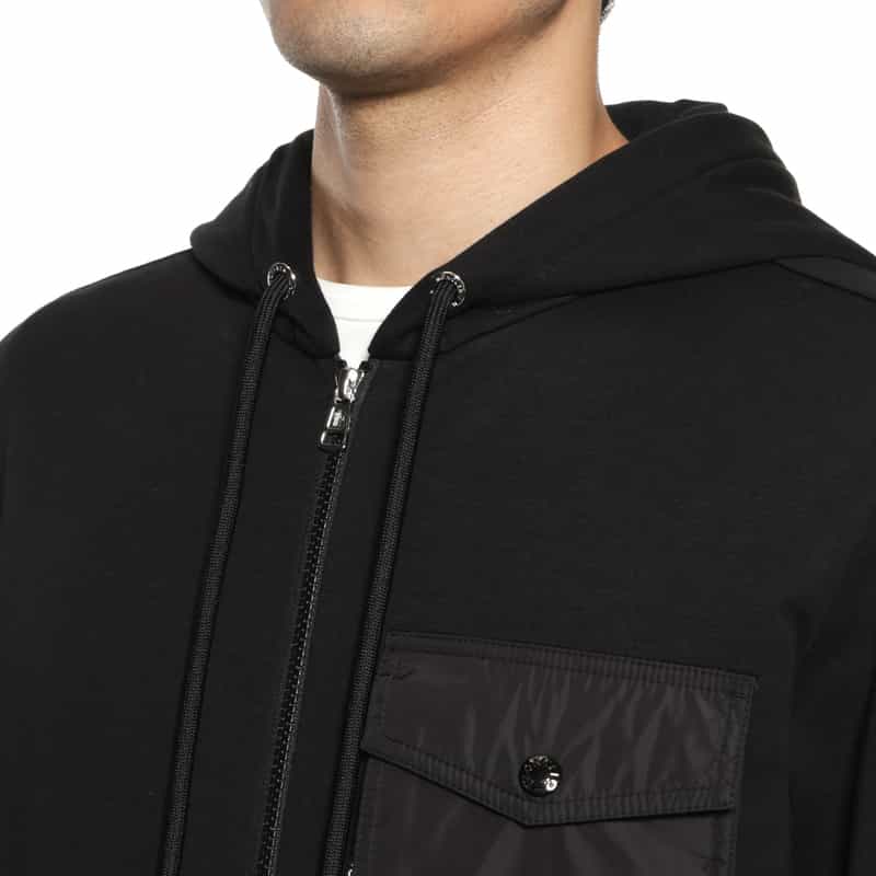 MONCLER MONCLER＜モンクレール＞ ジップアップスウェットフーディ BLACK