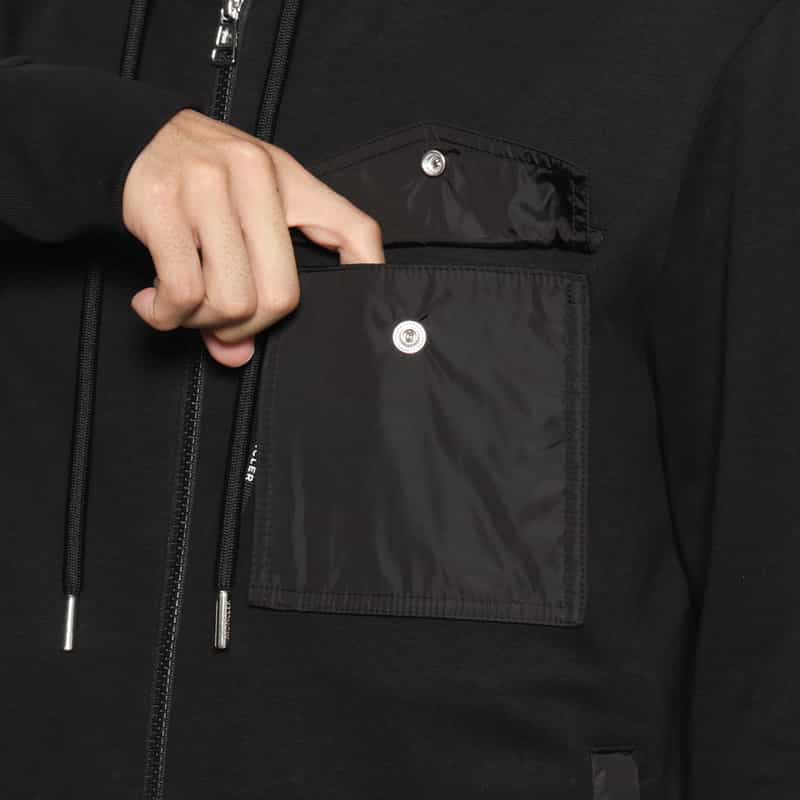 MONCLER MONCLER＜モンクレール＞ ジップアップスウェットフーディ BLACK