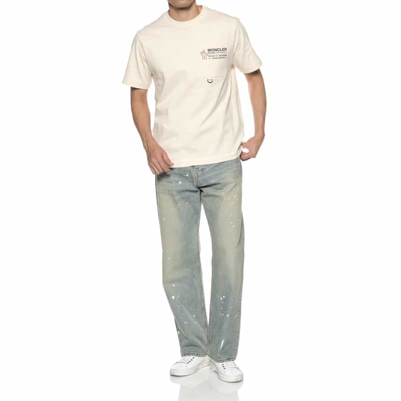 MONCLER GRENOBLE MONCLER GRENOBLE＜モンクレール グルノーブル＞ ロゴ入りポケット付Tシャツ WHITE